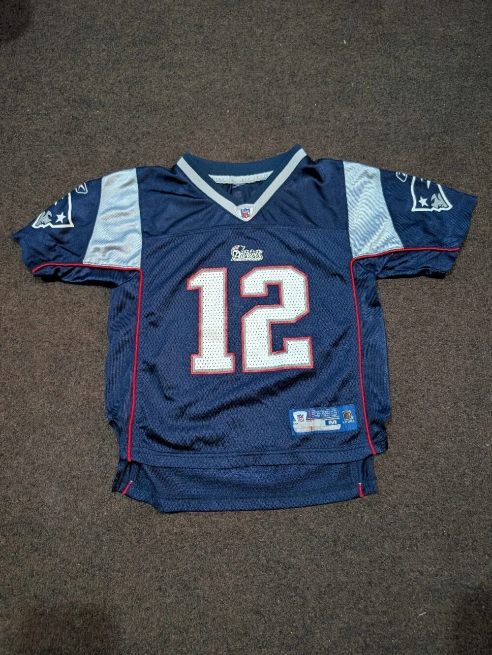 Vintage Reebok New England Patriots Tom Brady Jersey Kids Youth Medium